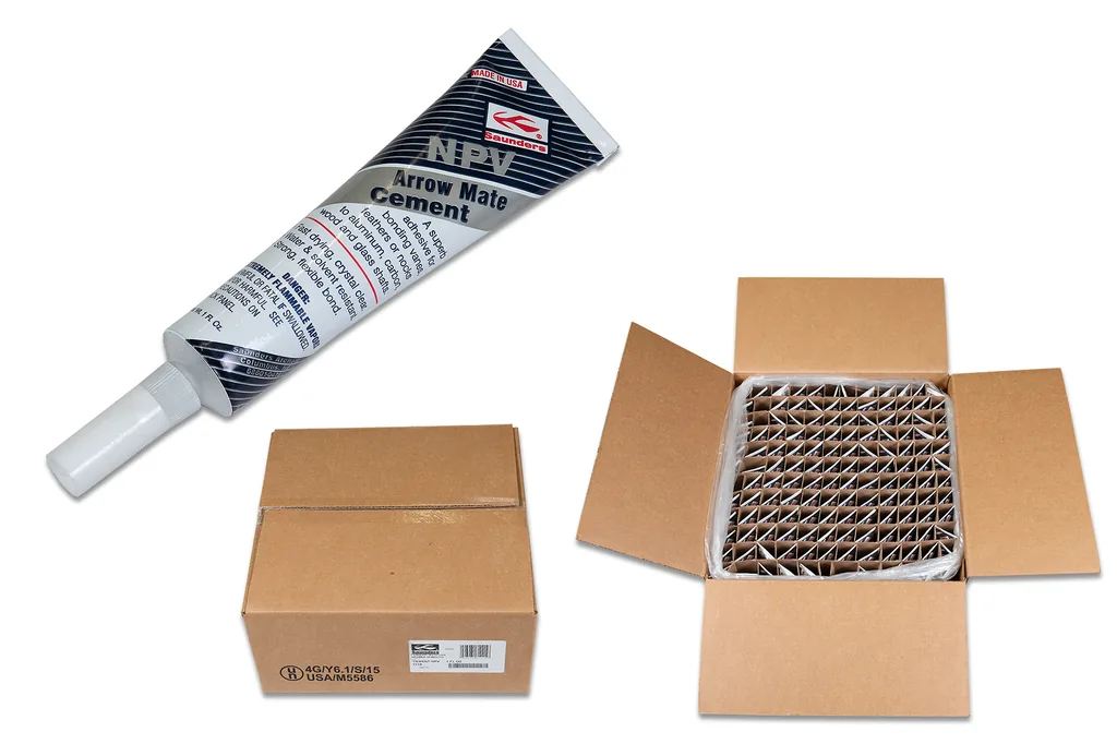 SAUNDERS GLUE/PRIMER & TAPE NPV 1 OZ FOR NOCKS AND VANES 144/PK