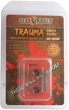 DEADRINGER TRAUMA SUPER FR 100GR 2BLADE 6/PK REPLACEMENT BLADES