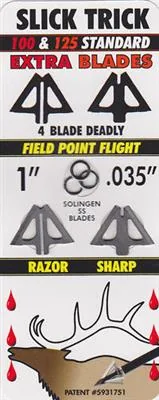 BROADHEAD PARTS XTRA BLADES FOR STANDARD 1"