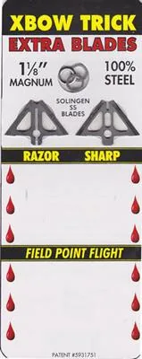 BROADHEAD PARTS XTRA BLADES FOR XTRICK 1 1/8"