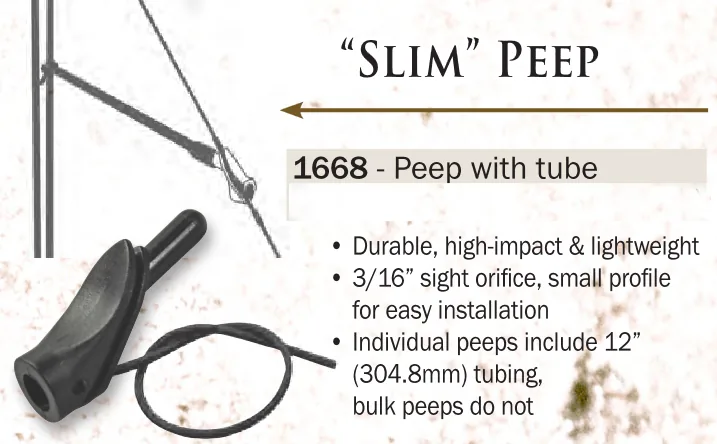 BOHNING PEEP WITH PLASTIC SLIM HUNTER 3/16"