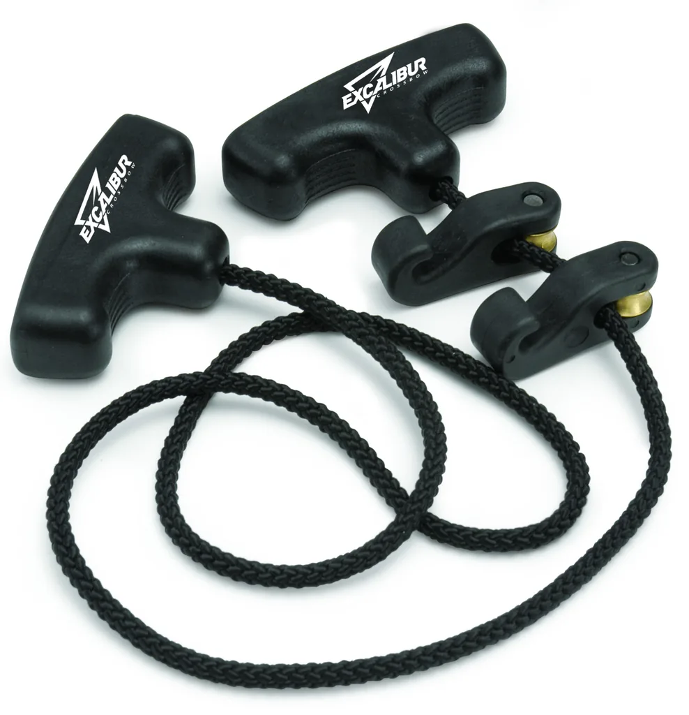 CROSSBOW COCKING DEVICES ROPE COCKING AID WITH T-HANDLES