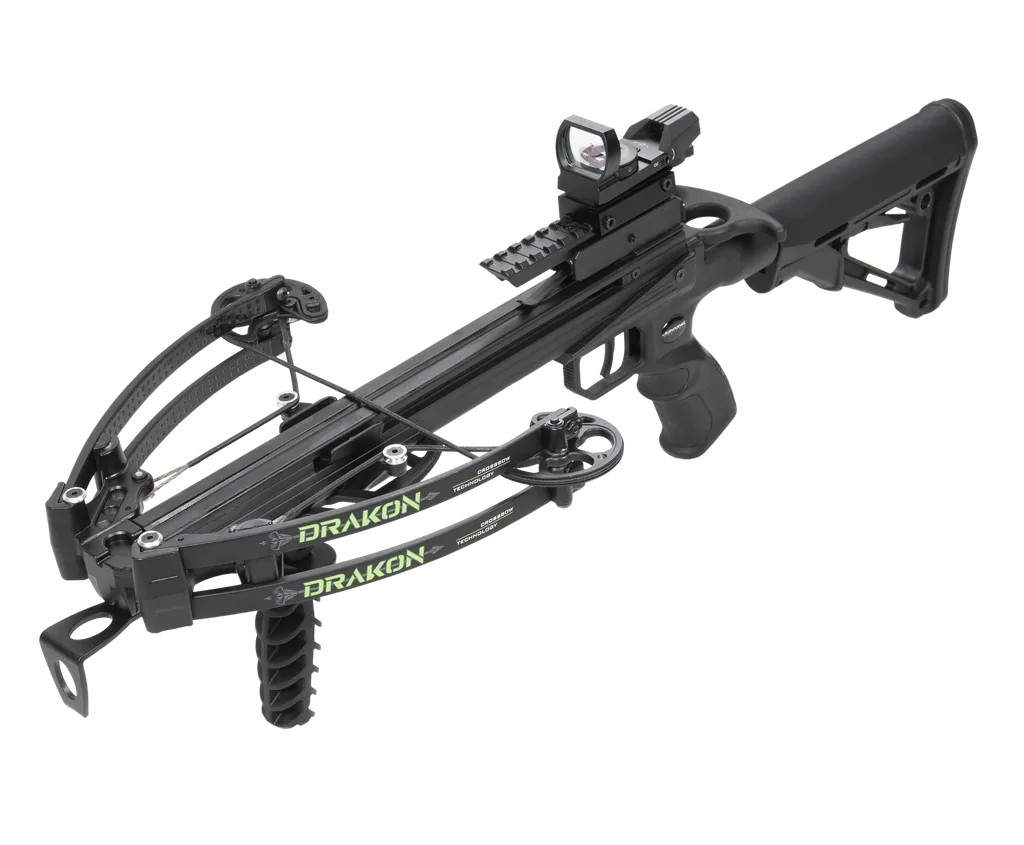 JUNXING DRAKON 290fps 100LBS COMPOUND CROSSBOW SET W/ HOLOGRAPHIC SIGHT SCOPE