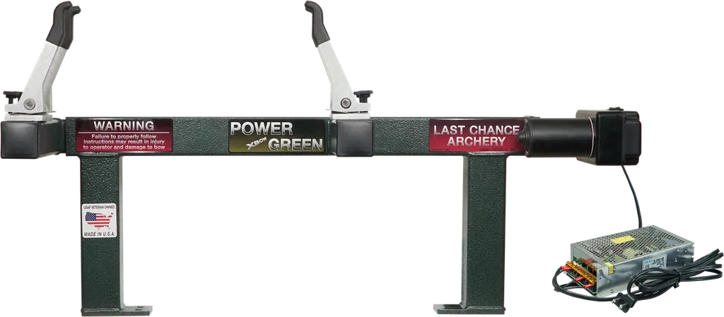 LAST CHANCE BOW PRESSES POWER GREEN CROSSBOW
