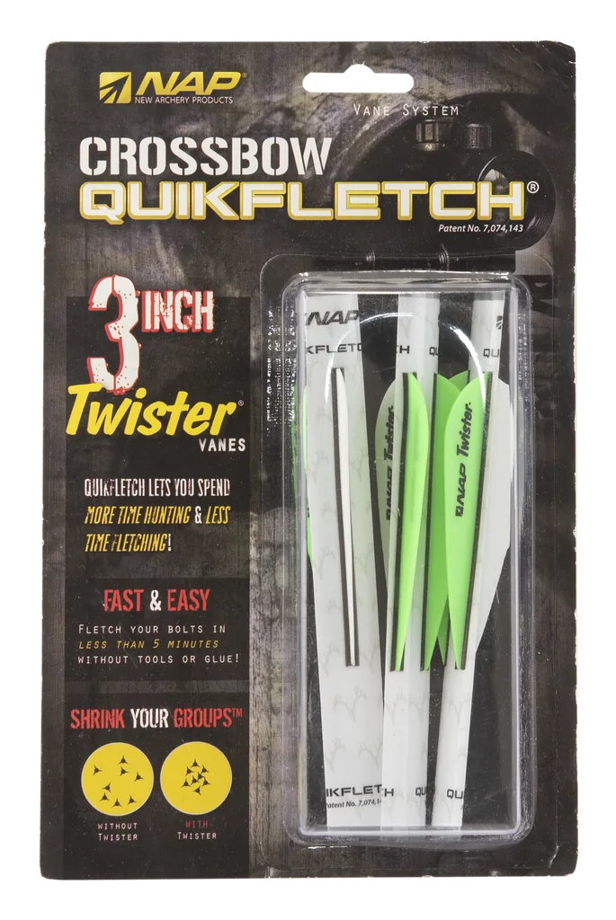 VANES CROSSBOW QUICKFLETCH TWISTER 3"