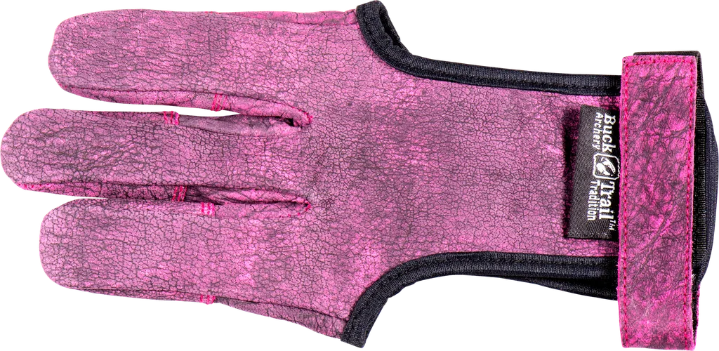 SHOOTING GLOVE MUI PINK FULL PALM LEATHER WITH REINFORCED FINGERTIPS