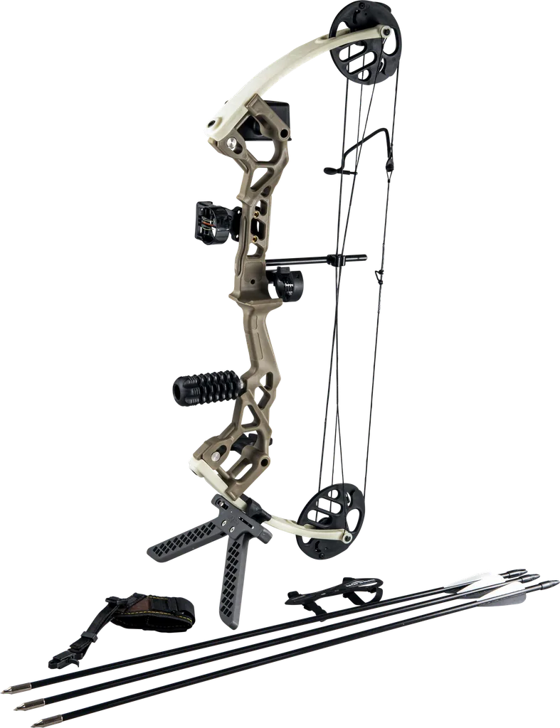 SANLIDA RECREATIONAL BOW PACKAGE DRAGON X6 15-30LBS RH 19-28" 75% LET-OFF WILDERNESS GREEN