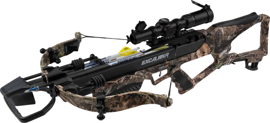 EXCALIBUR REVX CROSSBOW SET w/ OVERWATCH SCOPE MOSSY OAK DNA