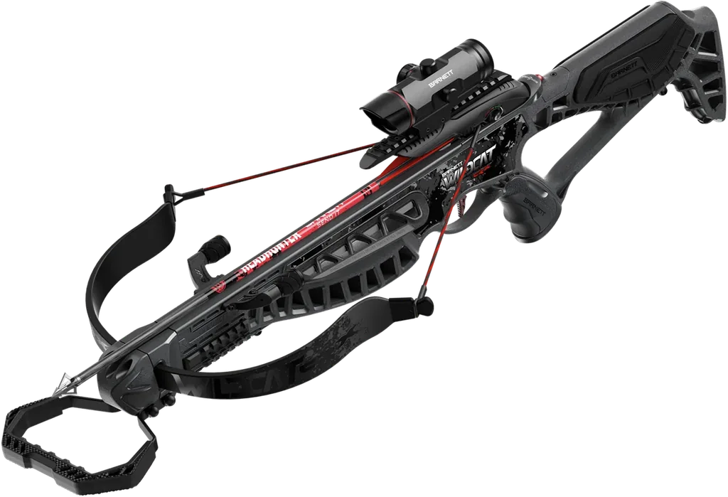 BARNETT WILDCAT CRX RECURVE CROSSBOW SET 280fps 195LBS PREMIUM RED DOT SCOPE GREY