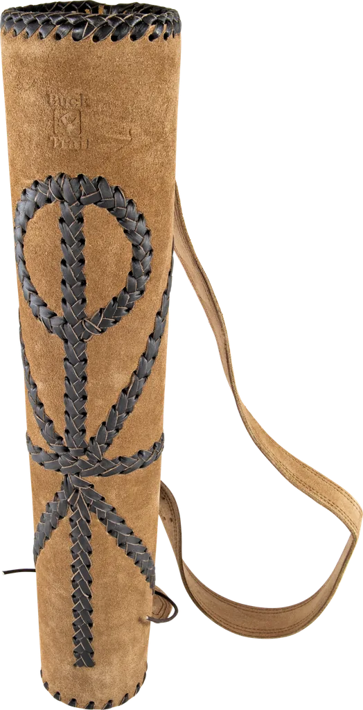 BUCK TRAIL TRADITIONAL BACK QUIVER INFINITY 53CM LEATHER BROWN AMBIDEXTROUS