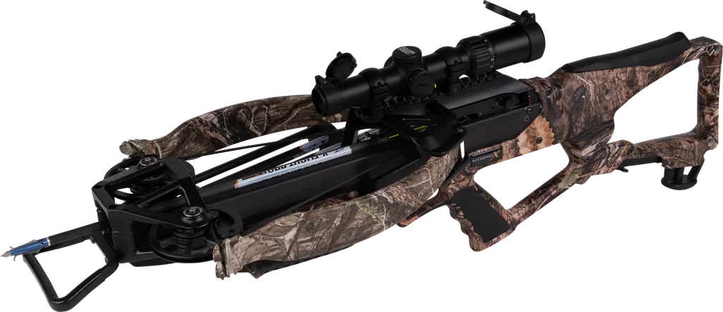 EXCALIBUR HYBRID X CROSSBOW SET w/ OVERWATCH SCOPE MOSSY OAK DNA