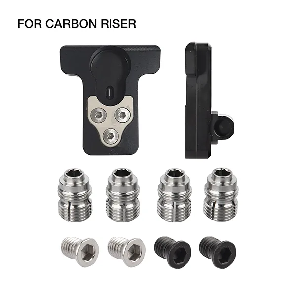 WIAWIS CENTER ADJUSTMENT BLOCK SET FOR CARBON RISER/BLACK LOCKING BOLT