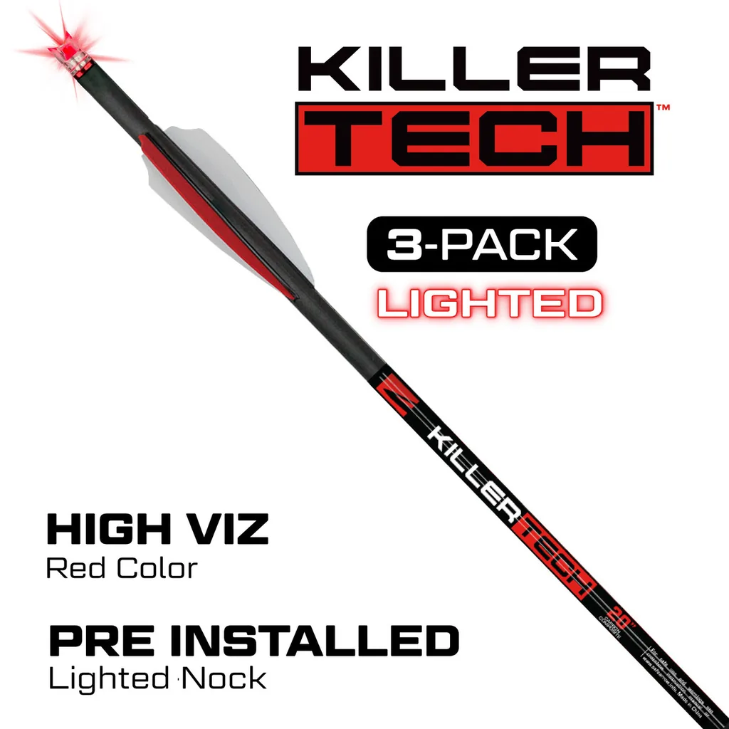 KILLER INSTINCT LIGHTED KILLERTECH 20" CROSSBOW BOLTS 3/PK