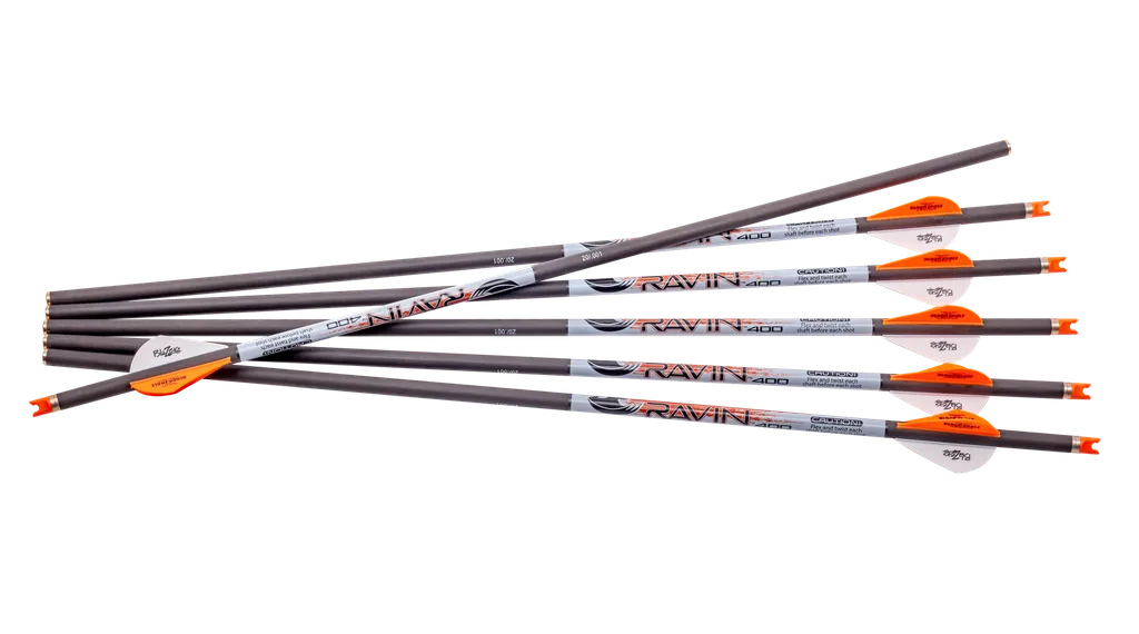 RAVIN CROSSBOW BOLTS CARBON RAVIN with ORANGE NOCKS .001 3/PACK