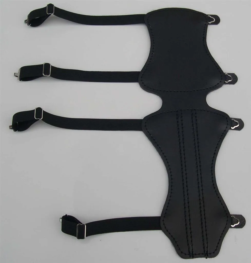 GOMPY DOUBLE ARMGUARDS AB1 4 FASTENERS BLACK
