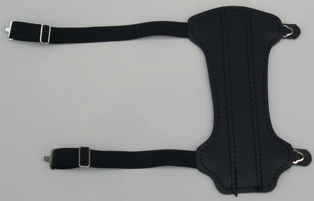 GOMPY SINGLE ARMGUARDS AB3 SINGLE LEATHER 2 FASTENERS BLACK