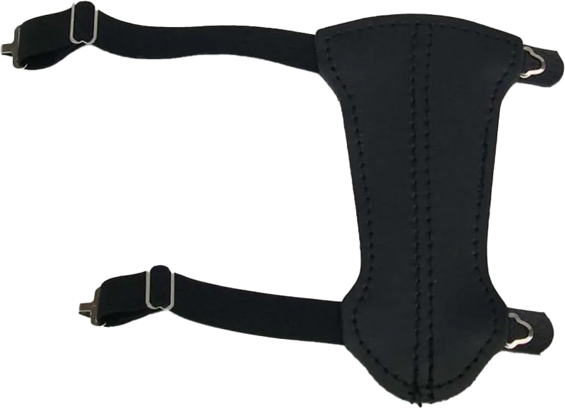SINGLE ARMGUARDS AB9 JUNIOR LEATHER 2 FASTENERS BLACK