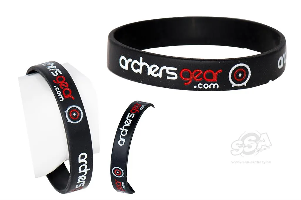 ARCHERSGEAR SILICONE WRISTBANDS 'archersgear.com' BLACK